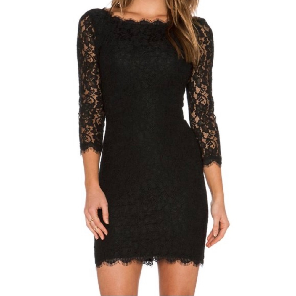DVF Diane Von Furstenberg Zarita Dress Black size 4